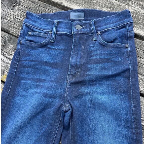 Mother Mid Rise Dazzler Ankle Jeans 25 Now or Never Dark Wash Skinny Denim EUC - Picture 3 of 7